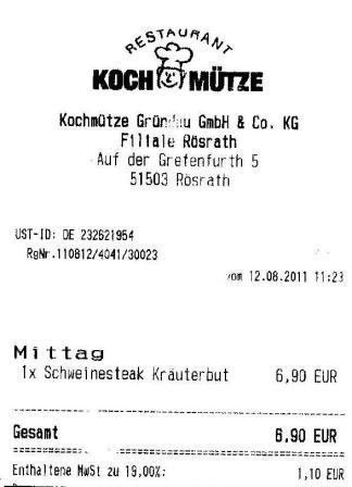 frsa Hffner Kochmtze Restaurant